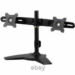 Amer Mounts Stand Based Dual Monitor Mount for two 15-24 LCD-LED Flat Panel Sc