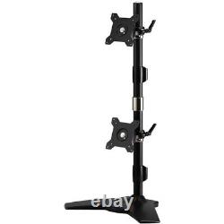 Amer Mounts Stand Based Vertical Dual Monitor Mount for two 15 -24 LCD/LED Flat