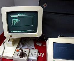 Apple IIc With Flat LCD-Modem-Joystick-Monitor+ Stand-Cables/Case/Manuals+ More
