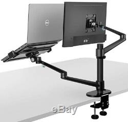 Arm-Stand 32inch LCD Monitor Desktop Stand Dual Arm + 17 Laptop Mount