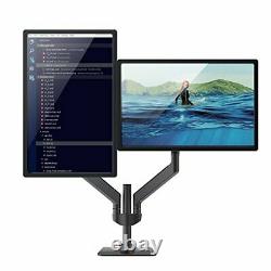 Bestand Premium Dual Monitor Stand Dual Monitor Mount for LED LCD, Up to Gray
