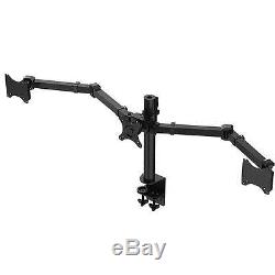 D1T Triple Monitor Arms Full Motion Desktop Mount Stand Fit for Three LCD Screen