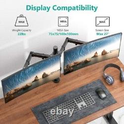 DUAL Dell HP Matching 22 Widescreen LCD Monitors with Stand Cables VGA Gaming