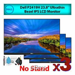 Dell 24 (P2419H) IPS LCD Computer Monitor (No Stand) (3-Pack) Budget Bundle