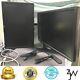 Dell Dual 22inch LCD 1680x1050 Monitors Widescreen With Stand +Power Cables +VGAs