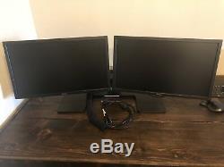 Dell E2316HR 23 LED Backlit LCD Monitor (2) With Dell Dual Monitor Stand