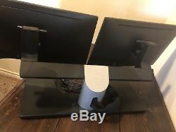 Dell E2316HR 23 LED Backlit LCD Monitor (2) With Dell Dual Monitor Stand