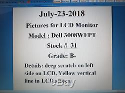 Dell LCD Monitor 30 WithStand 3008WFPt UltraSharp Widescreen Flat Panel 2560x1600