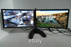Dell P2214H Dual 22 Monitor 1080p Full HD VGA DVI DP with4-Port USB Stand KW14V