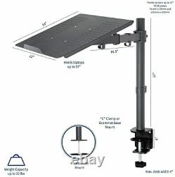 Dual 13 to 27 inch LCD Monitor Mount and Single Laptop Desk Mount Kit, Heavy