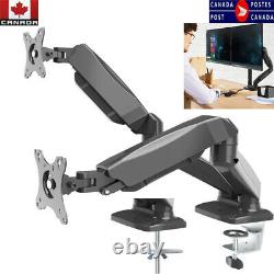 Dual Adjustable Monitor Arm Stand Desk Mount Fits 13-27 LCD-LED Computer Stand