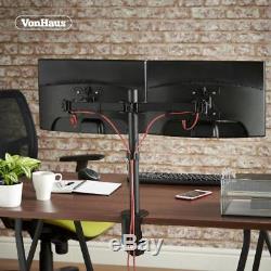 Dual Arm Desk Mount Clamp Monitor Stand Tv Screen Vonhaus Bracket Screens Lcd