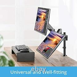 Dual Arm Tv LCD Monitor Desk Mount Bracket Articulating Swivel Gas Srping