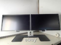 Dual Dell 20 P2214Hb LCD Monitor with Dual Dell Stand, VGA Cable, and Power Cable