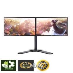 Dual Dell HP LCD Widescreen Monitor FHD 1080p Stand Cable 22 23 24 27