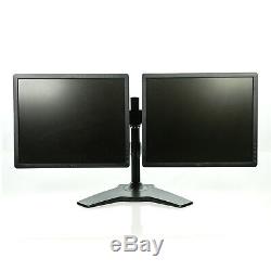 Dual Dell P1913S 19 LED LCD Monitors with Planar Dual Monitor Stand Grade B