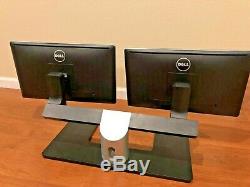 Dual Dell P2214Hb 22 Widescreen Flat Panel LED LCD Monitor with MDS14 Stand Lot