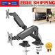 Dual HD LED Desk Mount Monitor Stand 2 Arm Display Bracket LCD Screen TV Holder