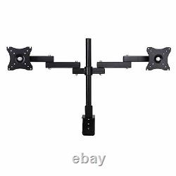 Dual LCD Monitor Desk Mount Stand Fully Adjustable Screen up to 27in PC + A Gift