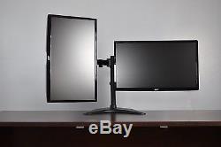 Dual LCD Monitor Desk Mount Stand Heavy Duty Fully Adjustable 2 Screens upto 27