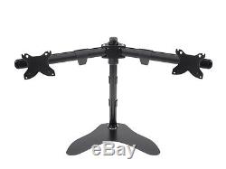 Dual LCD Monitor Desk Stand/Mount Free Standing Adjustable 2 Screens upto 30