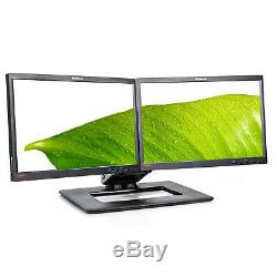 Dual Lenovo L2250p 22 1680x1050 1610 LCD Monitors with Adjustable Stand -Grade A