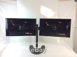 Dual Monitor Arm Stand with 2 ASUS VE248-LCD 24 Monitors FULL SET