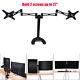 Dual Monitor Arms Fully Adjustable Desk Mount Stand /For 2 LCD Screens up to 27