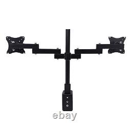 Dual Monitor Stand LCD LED Display Screen Dual Arms Hold Desk Mount