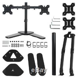 Dual TV Screen Computer Monitor LCD Desk Stand Mount Adjustable Articulating