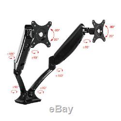 Dual-arm Swivel Desk Monitor Mount Stand LCD Arm 17 19 20 21 22 23 24 25 26 27