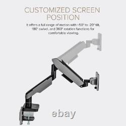 - E19 Heavy-Duty Ultrawide Monitor Arm Premium Steel Fully White/Black