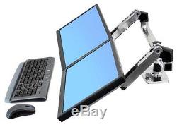 ERGOTRON LX Dual Side-by-Side Arm Desk Mount LCD Monitor Arms 45-245-026