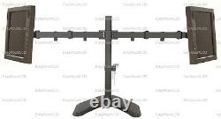 EZM Basic Dual LCD Monitor Mount Stand Free Standing Up to 27 (002-0009)