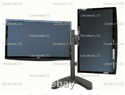 EZM Basic Dual LCD Monitor Mount Stand Free Standing Up to 27 (002-0009)
