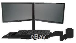 EZM Dual LCD/LED/Plasma/Flat Panel Monitor and Keyboard Wall Mount (002-0040)