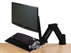 EZM LCD Monitor/Keyboard Stand Desktop/Wall Mount Black (002-0003B)