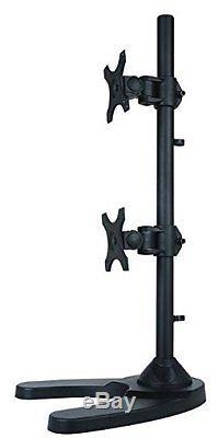 EZM Vertical Dual LCD Monitor Mount Stand Freestanding up to 27 002-0014