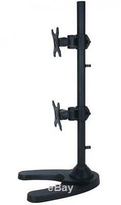 EasyMountLCD EZM Vertical Dual LCD Monitor Mount Stand Freestanding up to 27