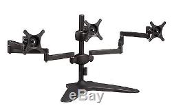 Elitech Aluminum Alloy Triple Monitor Stand Table Desk Mounts for Three LCD M