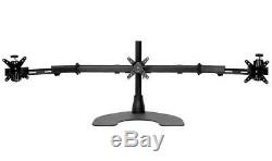 Ergotech Triple Desk Stand With Telescoping Wings For LCD Monitor