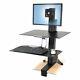 Ergotron 33350200 Workfit-S Sit-Stand Workstation with worksurface, Lcd Monitor