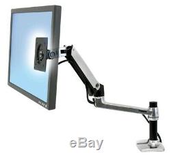 Ergotron LX Desk Monitor Mount LCD Arm Stand Polished Aluminum