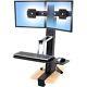 Ergotron WorkFit-S Dual LCD Monitor Sit-Stand up desk Workstation 33-341-200