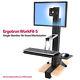 Ergotron WorkFit-S HD Single LCD Monitor Sit-Stand Workstation 33-344-200 NEW