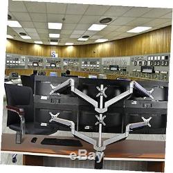Extension six monitor arm desk mounts stand for 10-27 lcd screens (d7s)