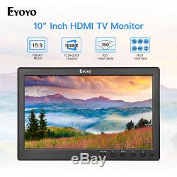 Eyoyo 10 pouces écran LCD TV cuisine petite TV HDMI moniteur 1024 x 600 + Stand