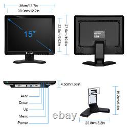 Eyoyo 15 Touchscreen Displaly HDMI VGA LCD Monitor with Adjustable Desk Stand