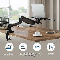 FLEXIMOUNTS 2-in-1 Monitor Arm Laptop Mount Stand Swivel Gas Spring LCD A. New