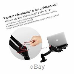 FLEXIMOUNTS 2-in-1 Monitor Arm Laptop Mount Stand Swivel Gas Spring LCD arm D